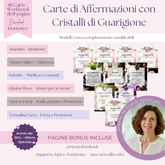 Set di Carte di Affermazioni con Cristalli ✧ 48 Carte ad Alta Vibrazione | Completamente Modificabili | Rivendile con il Tuo Marchio (Sconto 90%)