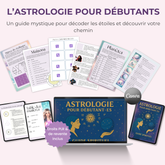 Astrologie pour Débutant·es : Guide Spirituel | Guide de 65 pages + Exercices de Journalisation + Cartes Mémo | Modèle Canva Éditable | Droits de Revente Inclus (PLR)