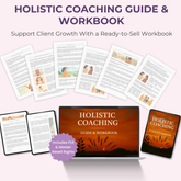 Holistic Coaching Guide & Workbook | 63-Page Editable Coaching Workbook | Pre-Written Content | Private Label Rights (PLR) Included