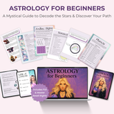 Astrology for Beginners: A Spiritual Guide | 65-Page Editable Guide + Journal Prompts + Flashcards | (PLR) Included